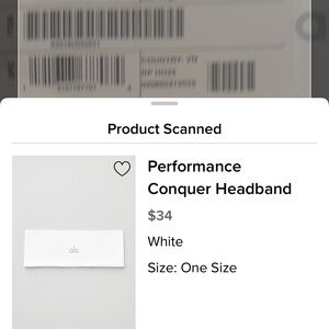 Alo Performance Conquer Headband - NWT in White